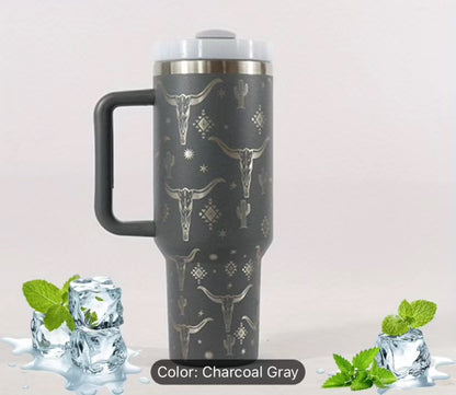 Cattle Head Print Tumbler (Preorder)