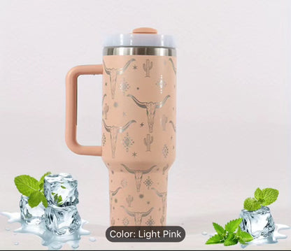 Cattle Head Print Tumbler (Preorder)