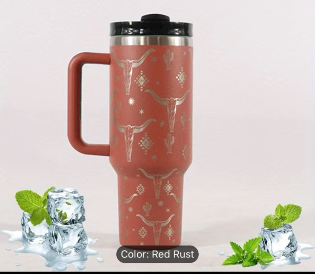 Cattle Head Print Tumbler (Preorder)