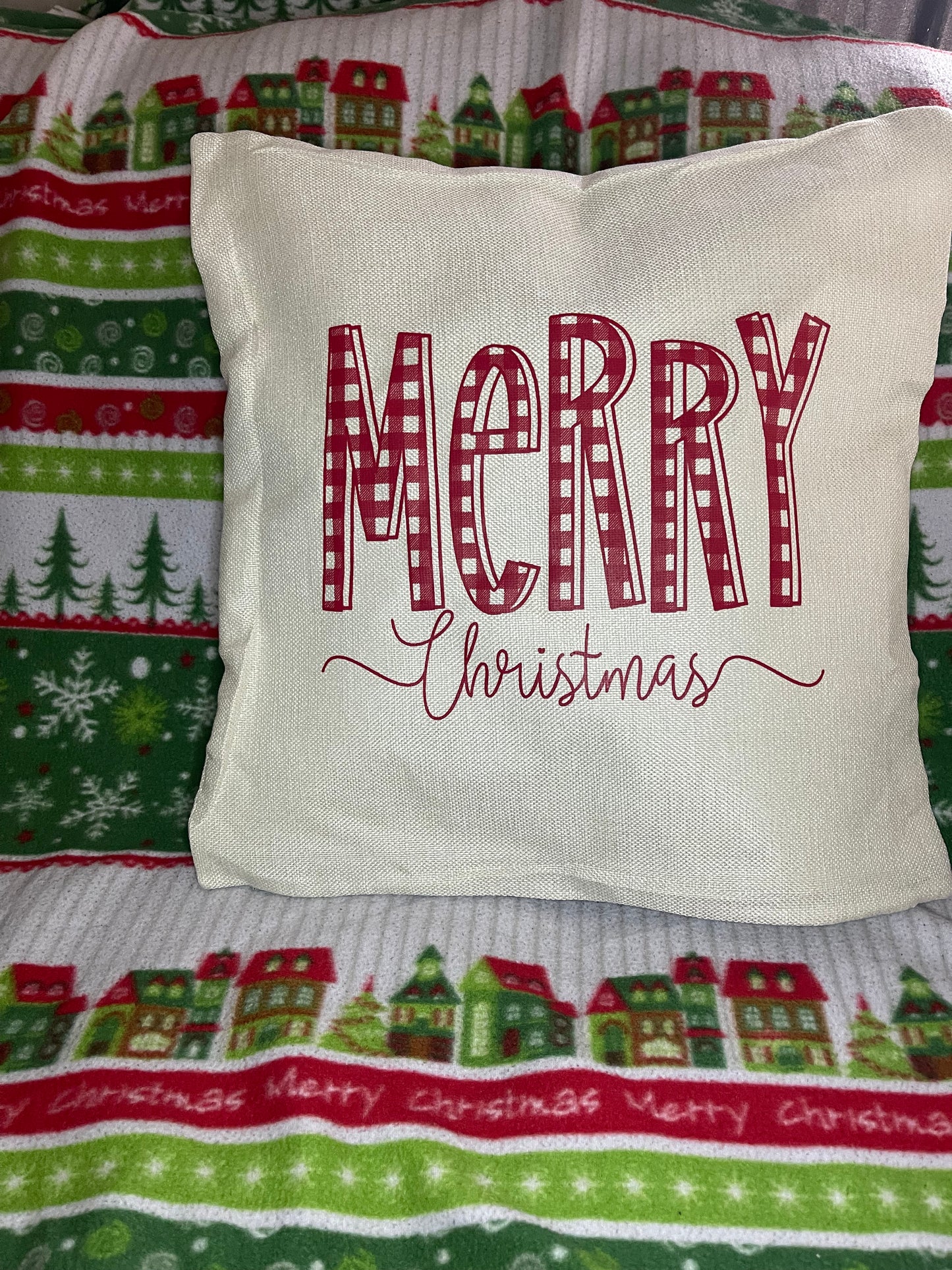 Merry Christmas Pillow Case Cover