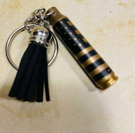 BLACK FLAG KEYCHAIN WITH TASSEL