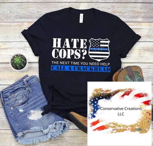 Hate Cops? (White Ink)